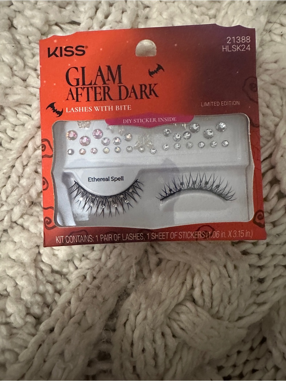 Kiss Glam After Dark Ethereal Spell False Lashes - with stick on rhinestones